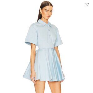 Helsa Stretch Cotton Sateen Shirt Dress